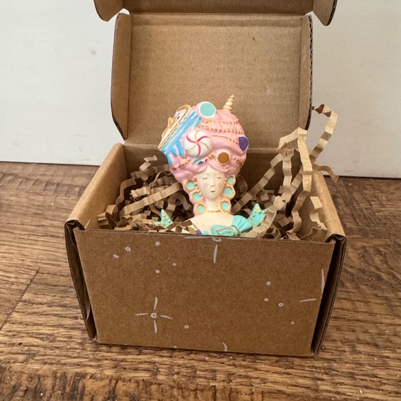 New in Box Glitterville Birthday Cake Topper Candle Holder 2" Marie Sweet - Picture 3 of 6